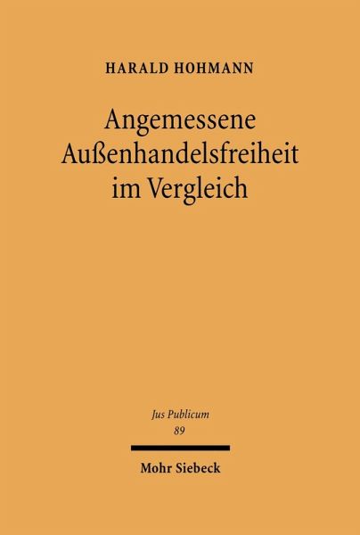 Angemessene Außenhandelsfreiheit im Vergleich (eBook, PDF)