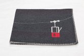 Fussenegger Designer-Flanelldecke - "Gondel" anthrazit 140/200 cm Fussenegger Designer-Flanelldecke - "Gondel" anthrazit 140/200 cm