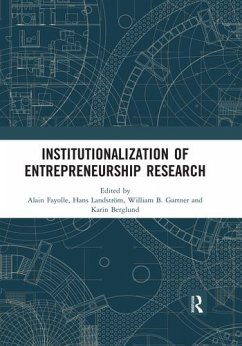 Cover Institutionalization of Entrepreneurship Research