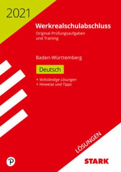 Cover Werkrealschule 2021 - Deutsch 10. Klasse, Lösungen - Baden-Württemberg