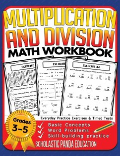 Multiplication and Division Math Workbook for 3rd 4th 5th Grades - Panda Education, Scholastic