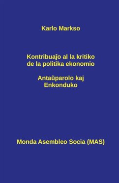 Kontribua¿o al la kritiko de la politika ekonomio - Markso, Karlo