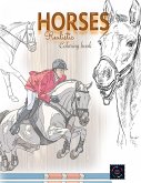 Realistic horses coloring book