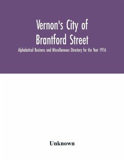 Cover Vernon's City of Brantford Street, Alphabetical Business and Miscellaneous Directory for the Year 1916