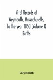 Vital records of Weymouth, Massachusetts, to the year 1850 (Volume I) Births