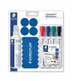 STAEDTLER Whiteboard-Set Lumocolor Marker + Wischer + Reinigungsspray + Haftmagneten