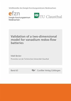 Validation of a two-dimensional model for vanadium redox-flow batteries (eBook, PDF)