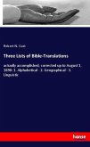 Three Lists of Bible-Translations