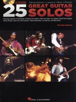 25 Great Guitar Solos: Transcriptions * Lessons * BIOS * Photos [With CD] - Johnson, Chad