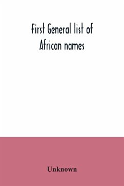 First general list of African names - Unknown