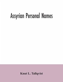 Assyrian personal names - L. Tallqvist, Knut