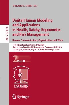 Digital Human Modeling and Applications in Health, Safety, Ergonomics and Risk Management. Human Communication, Organization and Work (eBook, PDF)