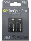 1x4 GP ReCyko Pro NiMH Akkus AAA/Micro 800mAh Pro 1x4 GP ReCyko Pro NiMH Akkus AAA/Micro 800mAh Pro