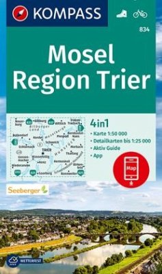 KOMPASS Wanderkarte 834 Mosel, Region Trier 1:50.000
