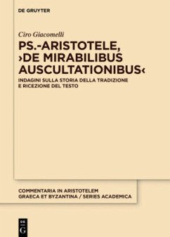 Ps.-Aristotele, 'De mirabilibus auscultationibus' - Giacomelli, Ciro
