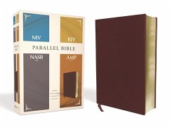 Niv, Kjv, Nasb, Amplified, Parallel Bible, Bonded Leather, Burgundy - Zondervan