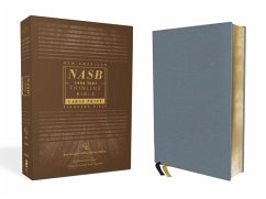 Nasb, Thinline Bible, Large Print, Genuine Leather, Buffalo, Blue, Red Letter Edition, 1995 Text, Comfort Print - Zondervan