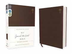 Cover Niv, Journal the Word Bible, Double-Column, Leathersoft, Brown, Red Letter Edition, Comfort Print