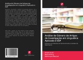 Análise de Género de Artigos de Investigação em Linguística Aplicada e ESP