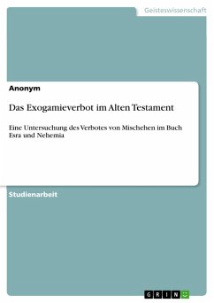 Das Exogamieverbot im Alten Testament (eBook, PDF)