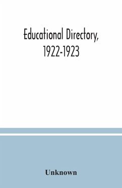 Cover Educational directory, 1922-1923