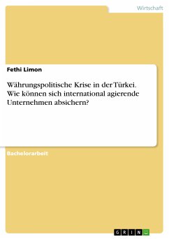 Währungspolitische Krise in der Türkei. Wie können sich international agierende Unternehmen absichern? (eBook, PDF)