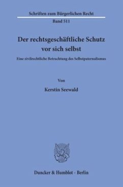 Cover Der rechtsgeschäftliche Schutz vor sich selbst.