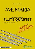 Ave Maria (Schubert) - Flute Quartet score & parts (fixed-layout eBook, ePUB)