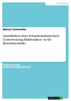 Anschließen eines Schutzkontaktsteckers (Unterweisung Elektroniker/ -in für Betriebstechnik) (eBook, PDF) - Teichmüller, Marcel