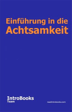 Cover Einführung in die Achtsamkeit (eBook, ePUB)