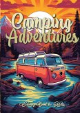 Camping Adventures Grayscale Coloring Book for Adults