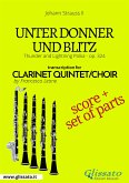 Unter Donner und Blitz - Clarinet quintet/choir score & parts (fixed-layout eBook, ePUB)