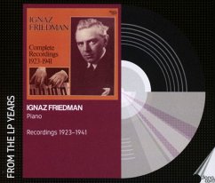 Ignaz Friedman: Sämtliche Aufnahmen 1923-1941 - Friedman,Ignaz