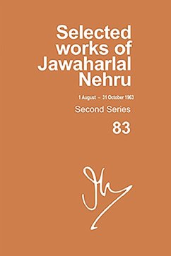 Cover Selected Works of Jawaharlal Nehru, Second Series, Vol-83, 1 Aug-31 Oct 1963