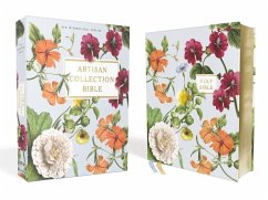 Niv, Artisan Collection Bible, Leathersoft, Blue Floral, Red Letter Edition, Comfort Print - Zondervan