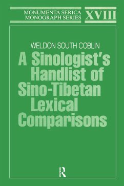Cover A Sinologists Handlist of Sino-Tibetan Lexical Comparisons (eBook, ePUB)