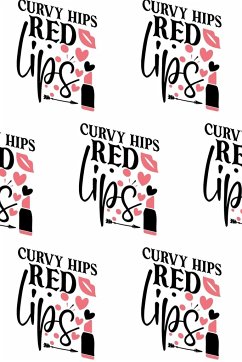 Curvy Hips, Red Lips Composition Notebook - Small Ruled Notebook - 6x9 Lined Notebook (Softcover Journal / Notebook / Diary) - Blake, Sheba