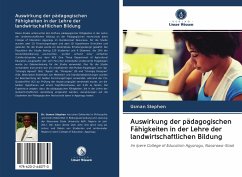 Auswirkung der pädagogischen Fähigkeiten in der Lehre der landwirtschaftlichen Bildung - Stephen, Usman