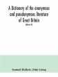 A dictionary of the anonymous and... - Bild 1