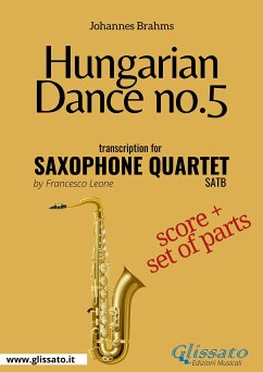 Hungarian Dance no.5 - Saxophone Quartet Score & Parts (fixed-layout eBook, ePUB) - Brahms, Johannes