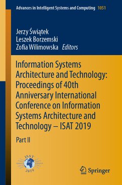Information Systems Architecture and Technology: Proceedings of 40th Anniversary International Conference on Information Systems Architecture and Technology – ISAT 2019 (eBook, PDF)