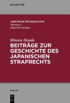 Beiträge zur Geschichte des japanischen Strafrechts (eBook, PDF) - Honda, Minoru