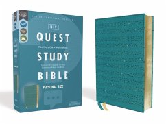 Niv, Quest Study Bible, Personal Size, Leathersoft, Teal, Comfort Print - Zondervan