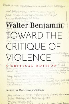 Toward the Critique of Violence - Benjamin, Walter