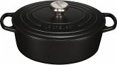 Le Creuset Signature Gusseisen- Braeter oval 27cm mattschwarz Le Creuset Signature Gusseisen- Braeter oval 27cm mattschwarz