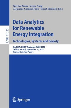 Data Analytics for Renewable Energy Integration. Technologies, Systems and Society (eBook, PDF)