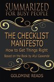 The Checklist Manifesto - Summarized for Busy People (eBook, ePUB)