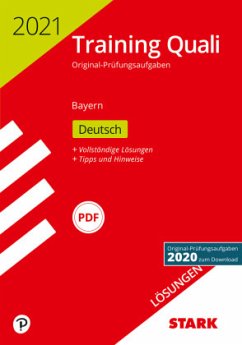 Cover Training Quali Mittelschule 2021 - Deutsch 9. Klasse - Bayern, Lösungen