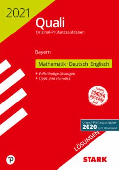 Cover Training Quali Mittelschule 2021 - Mathematik, Deutsch, Englisch 9. Klasse - Bayern, Lösungen