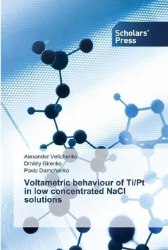 Voltametric behaviour of Ti/Pt in low concentrated NaCl solutions